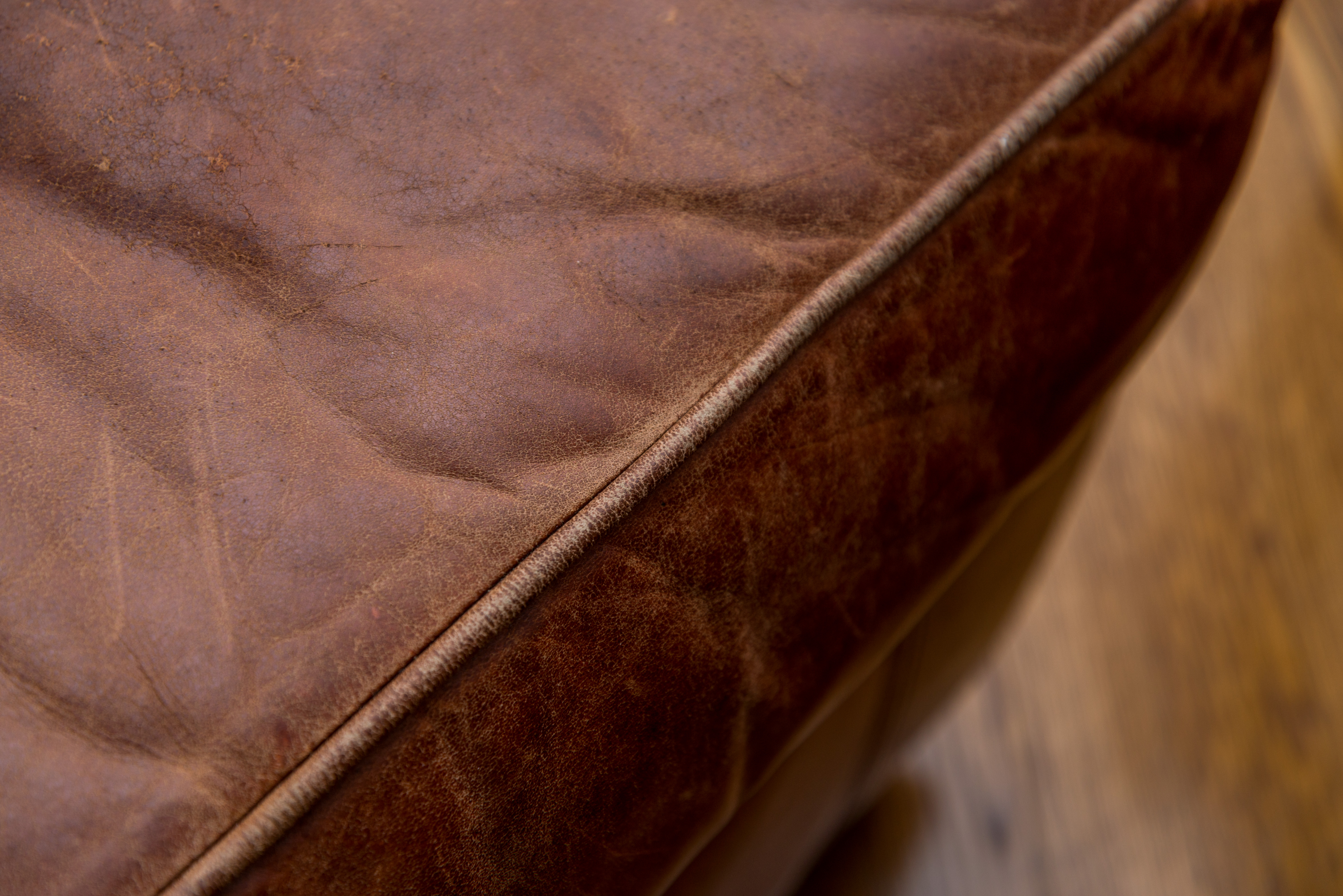 Bauhaus U.S.A. Leather Chair and Ottoman