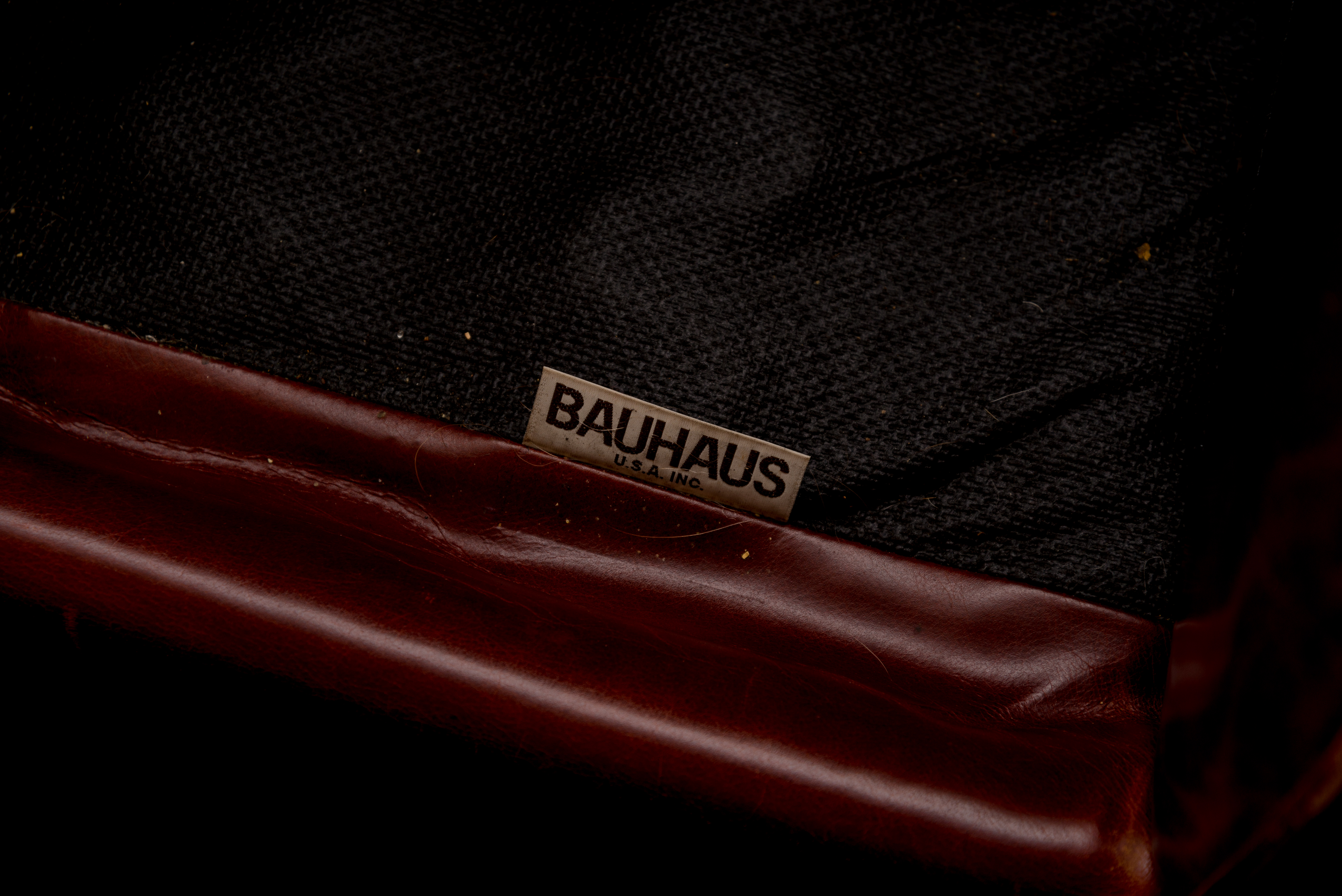 Bauhaus U.S.A. Leather Chair and Ottoman