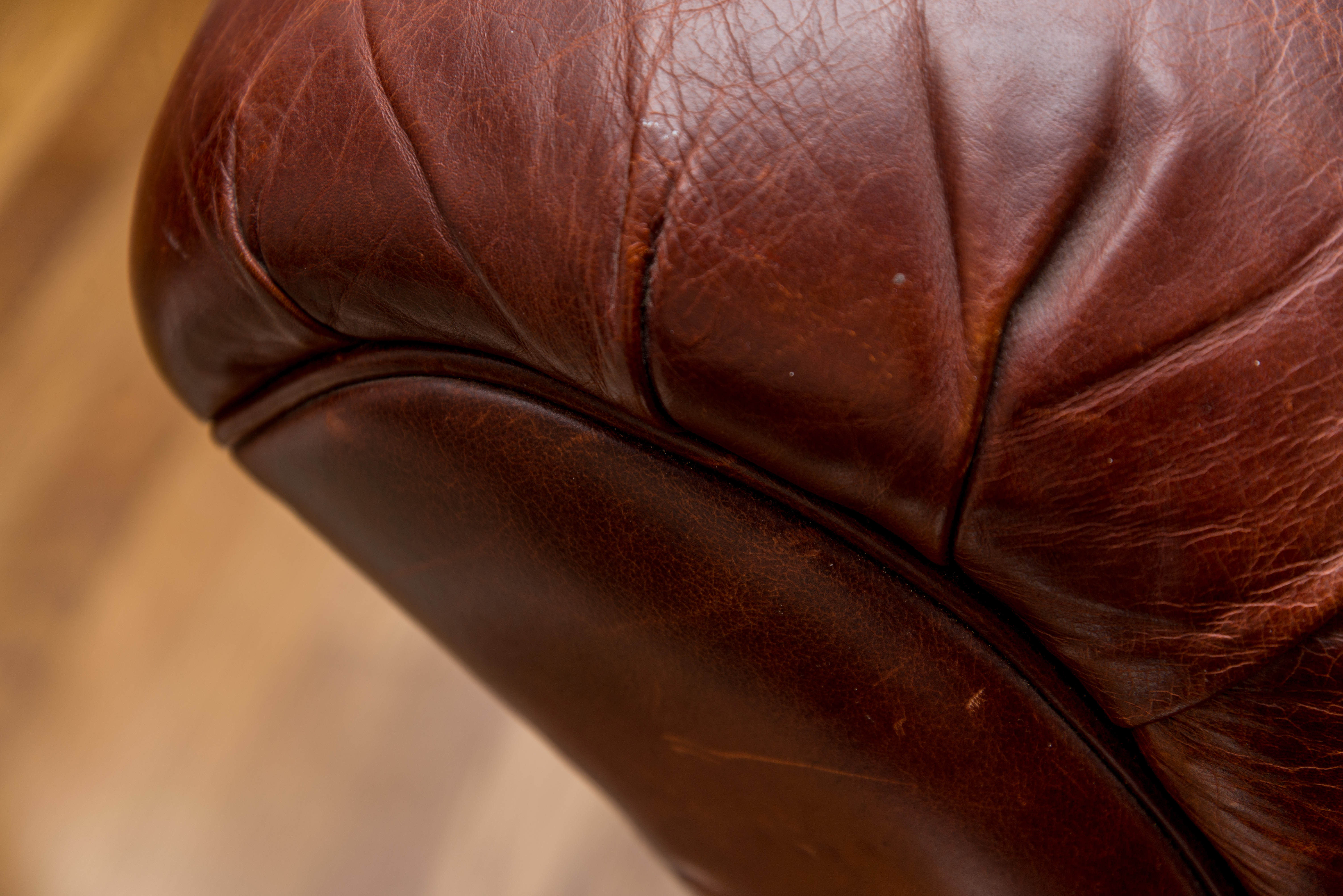 Bauhaus U.S.A. Leather Chair and Ottoman