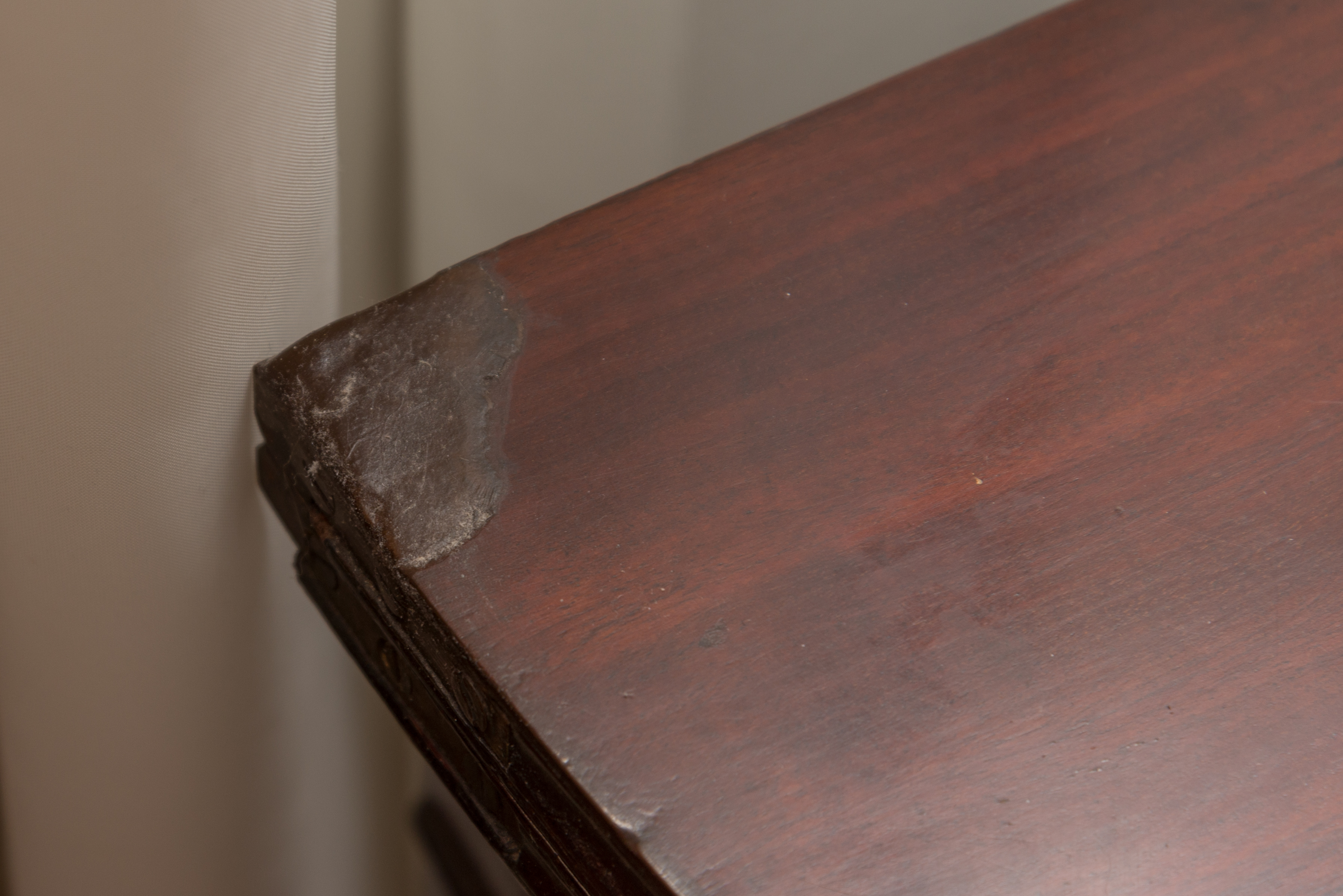 Antique Mahogany Demilune Game Table