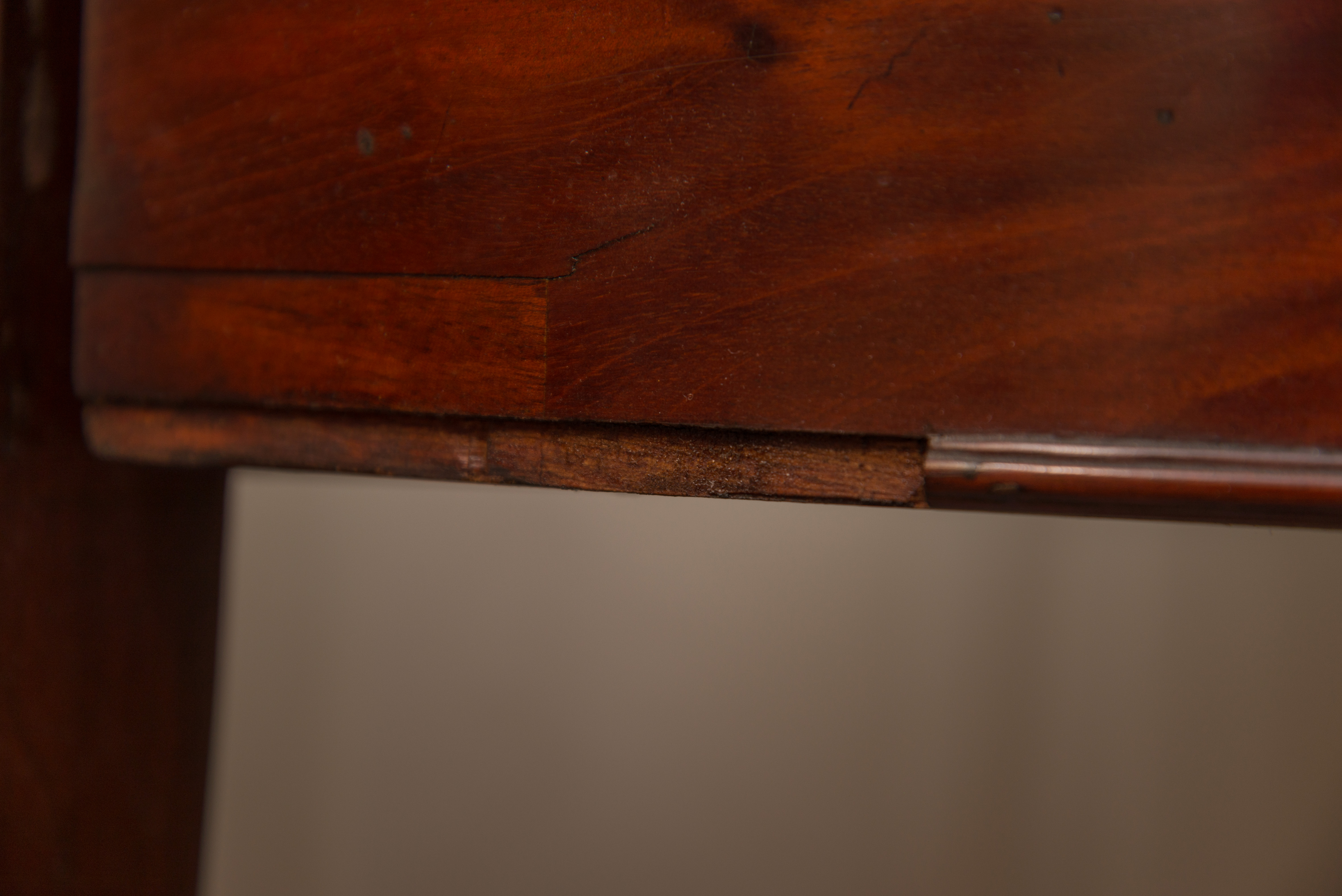 Antique Mahogany Demilune Game Table