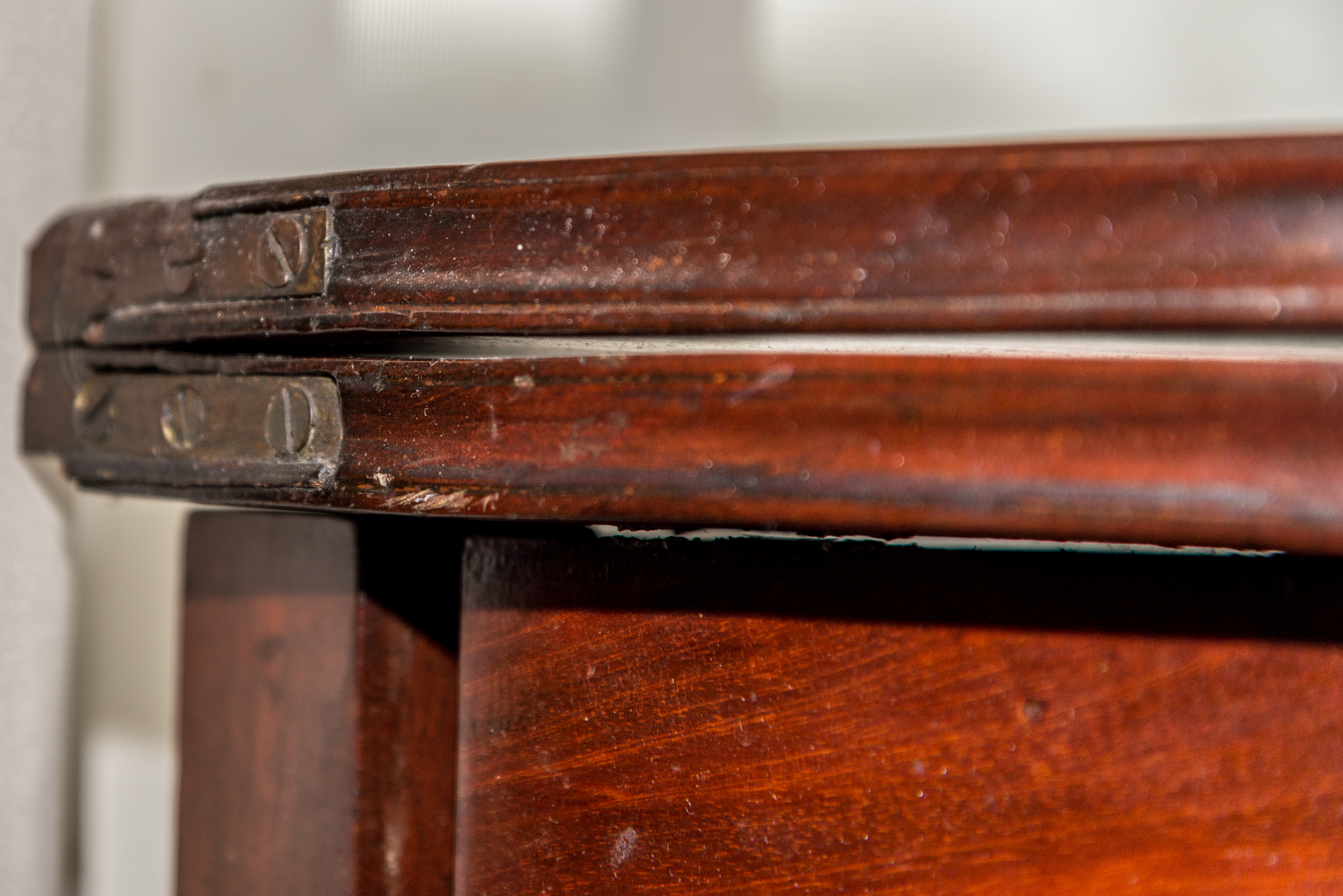 Antique Mahogany Demilune Game Table