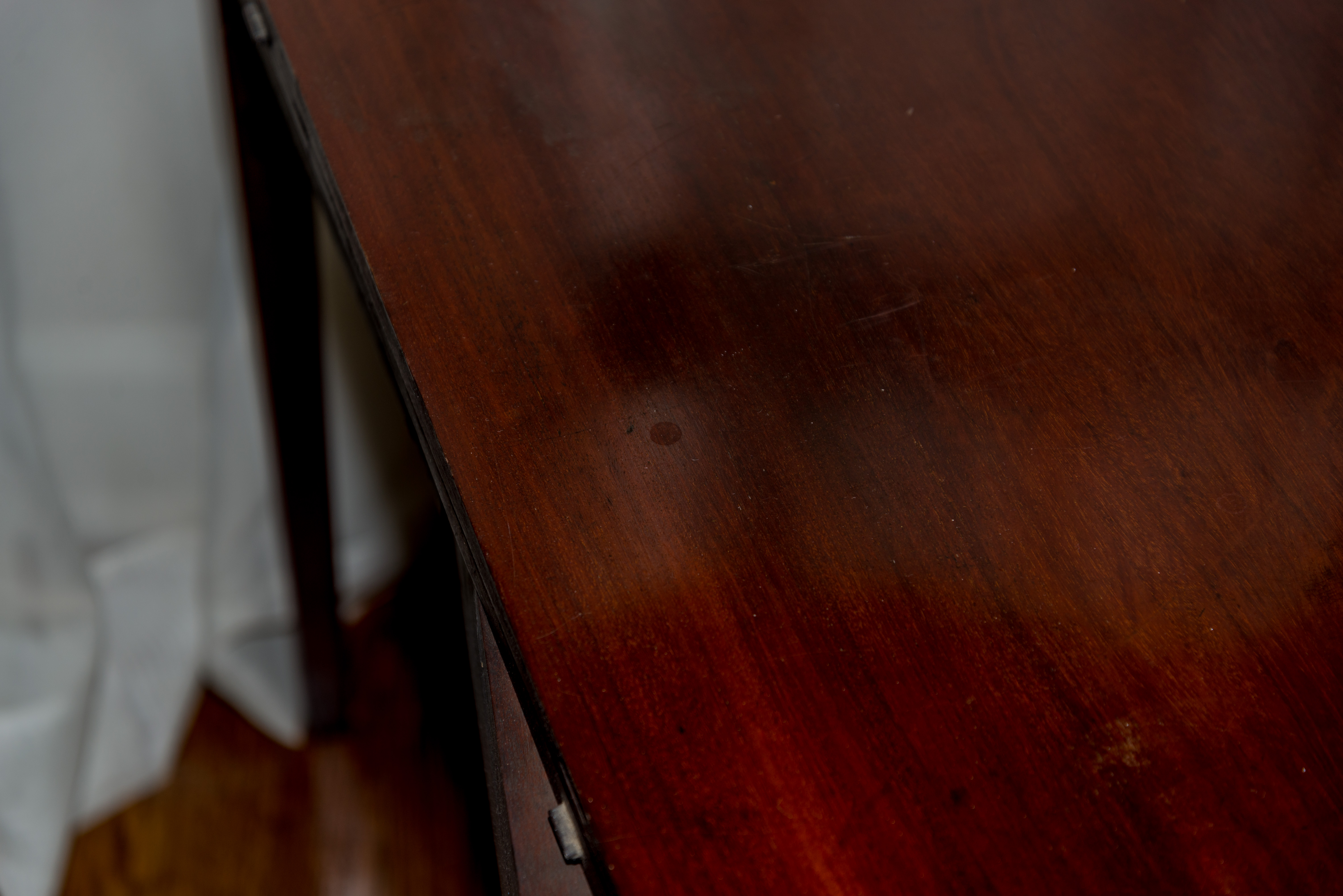 Antique Mahogany Demilune Game Table