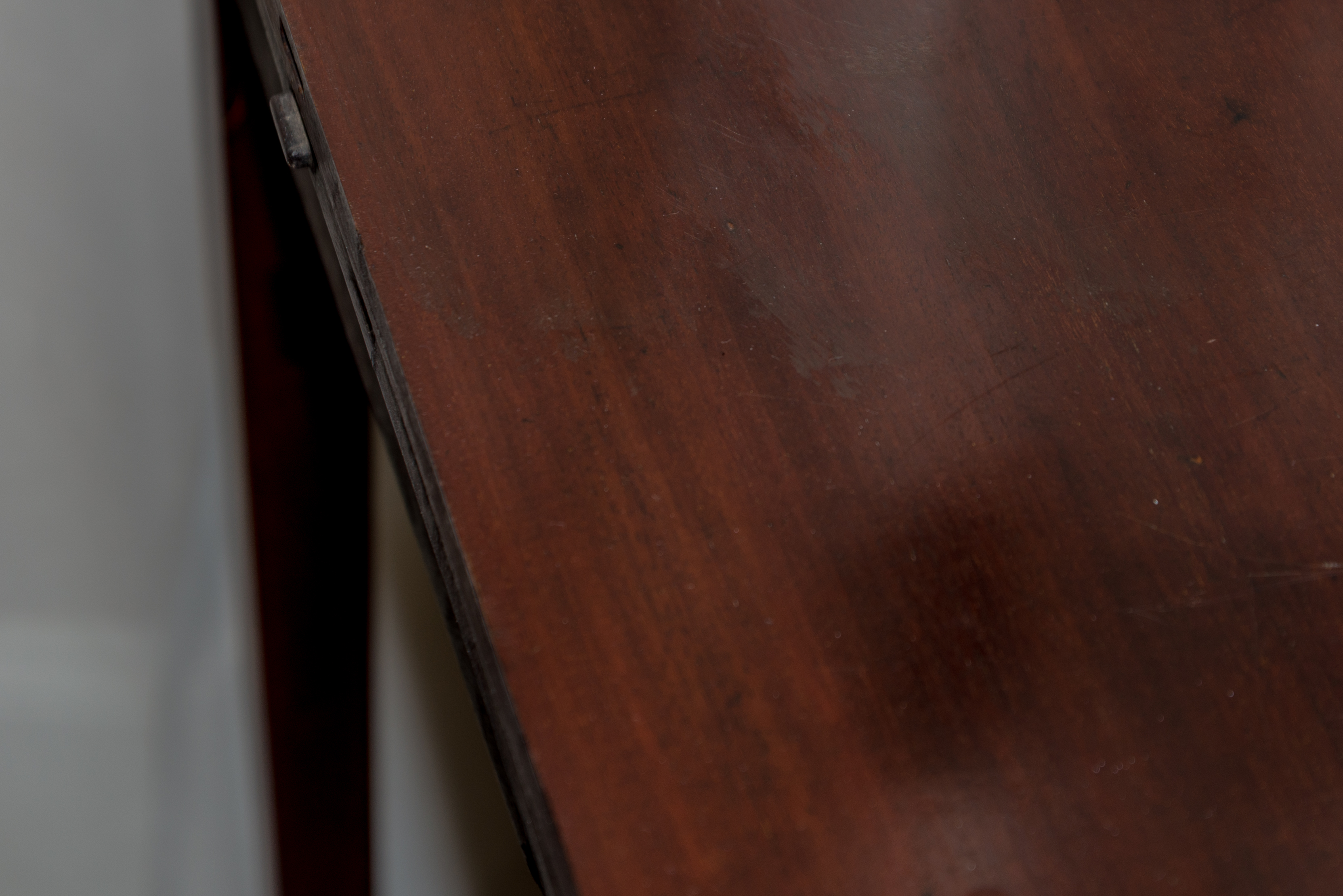 Antique Mahogany Demilune Game Table