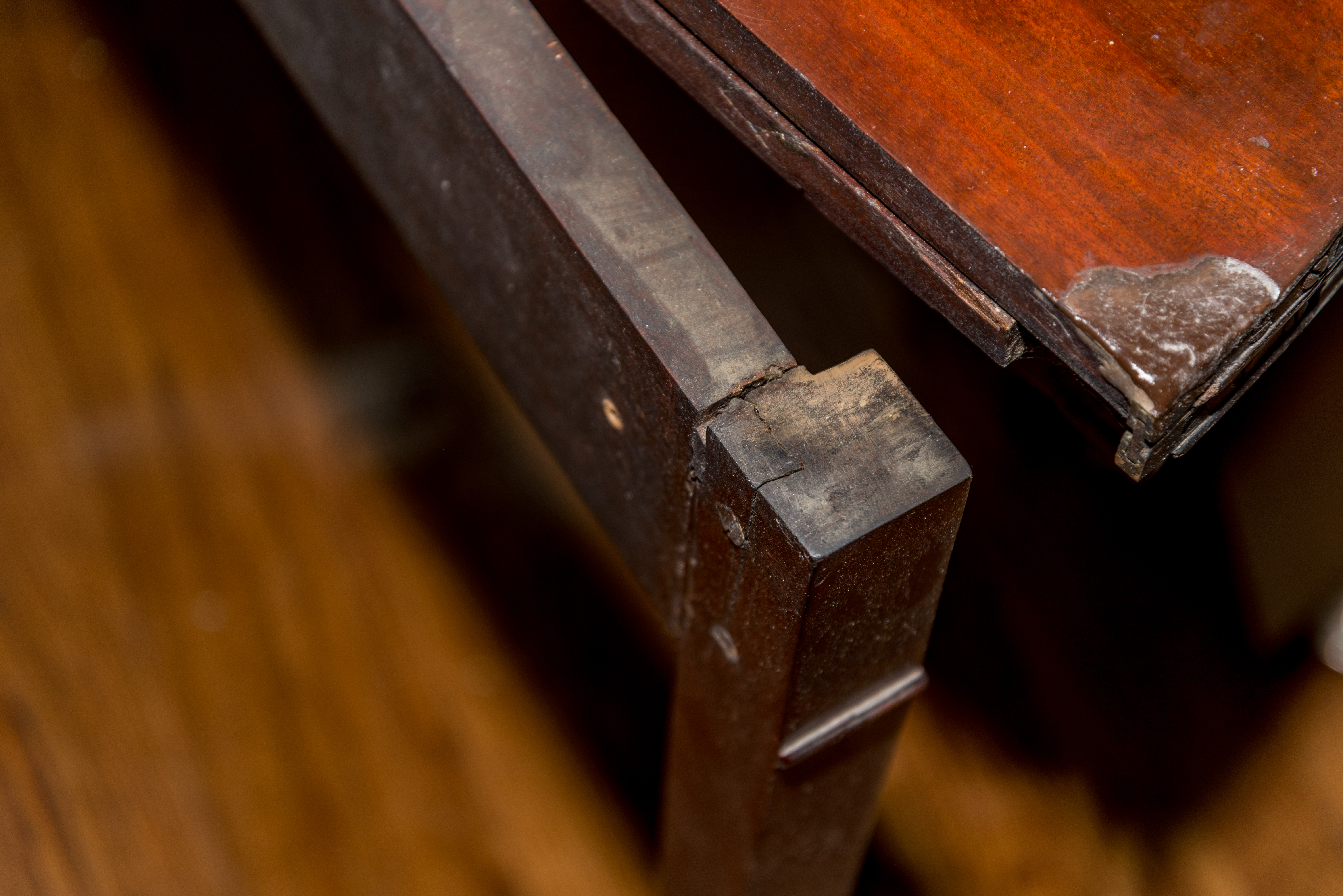 Antique Mahogany Demilune Game Table