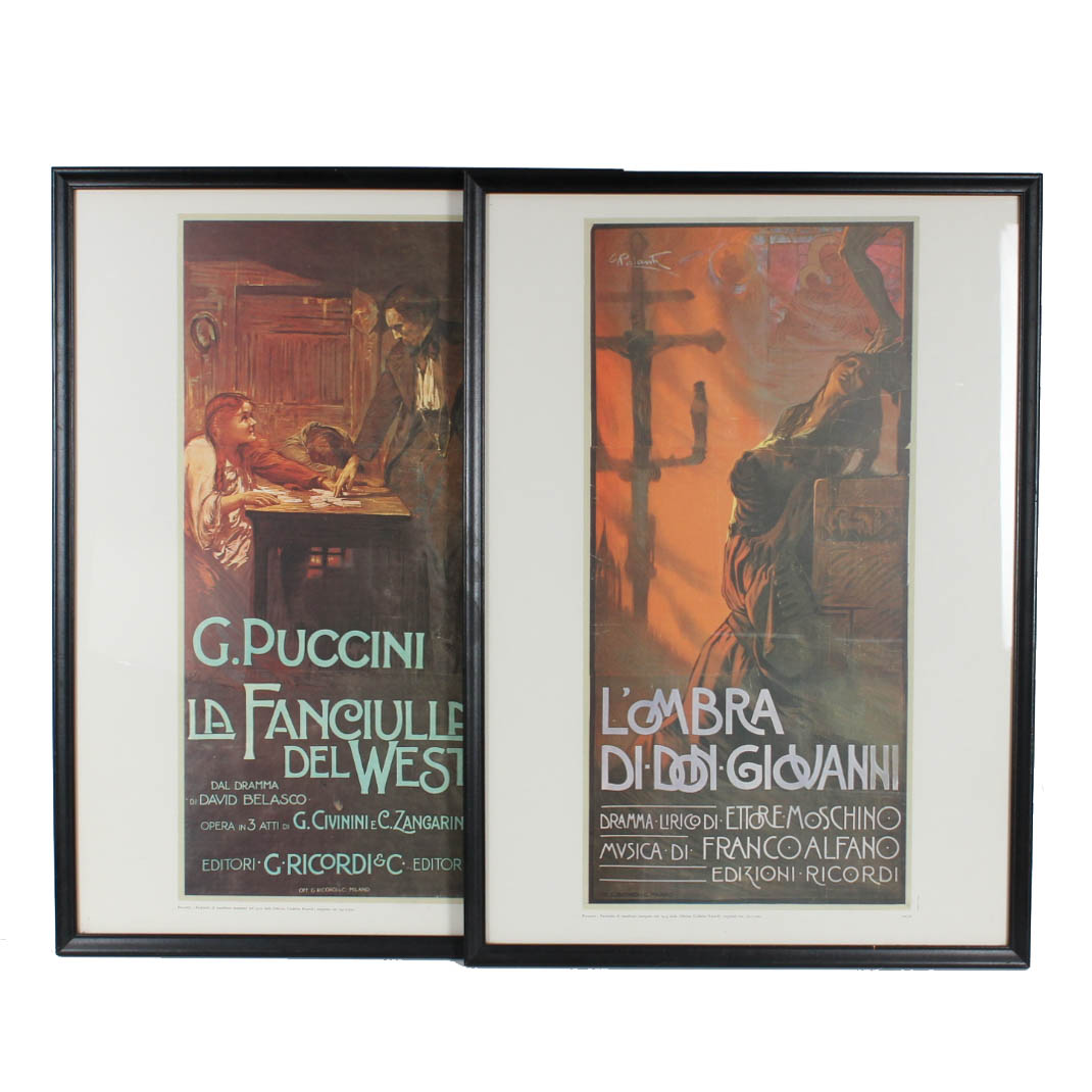 Framed Opera Art Poster Offset Lithographs