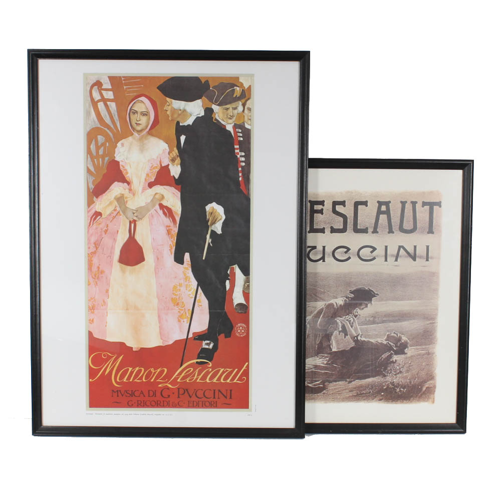 Framed Manon Lescaut, Musica di Puccini Art Print Posters