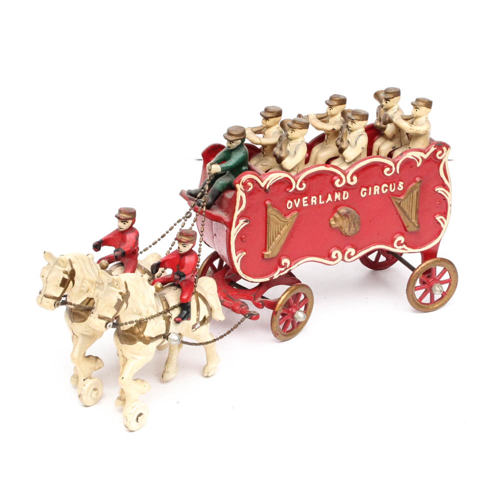 Kenton Toys Cast Iron Overland Circus Bandwagon