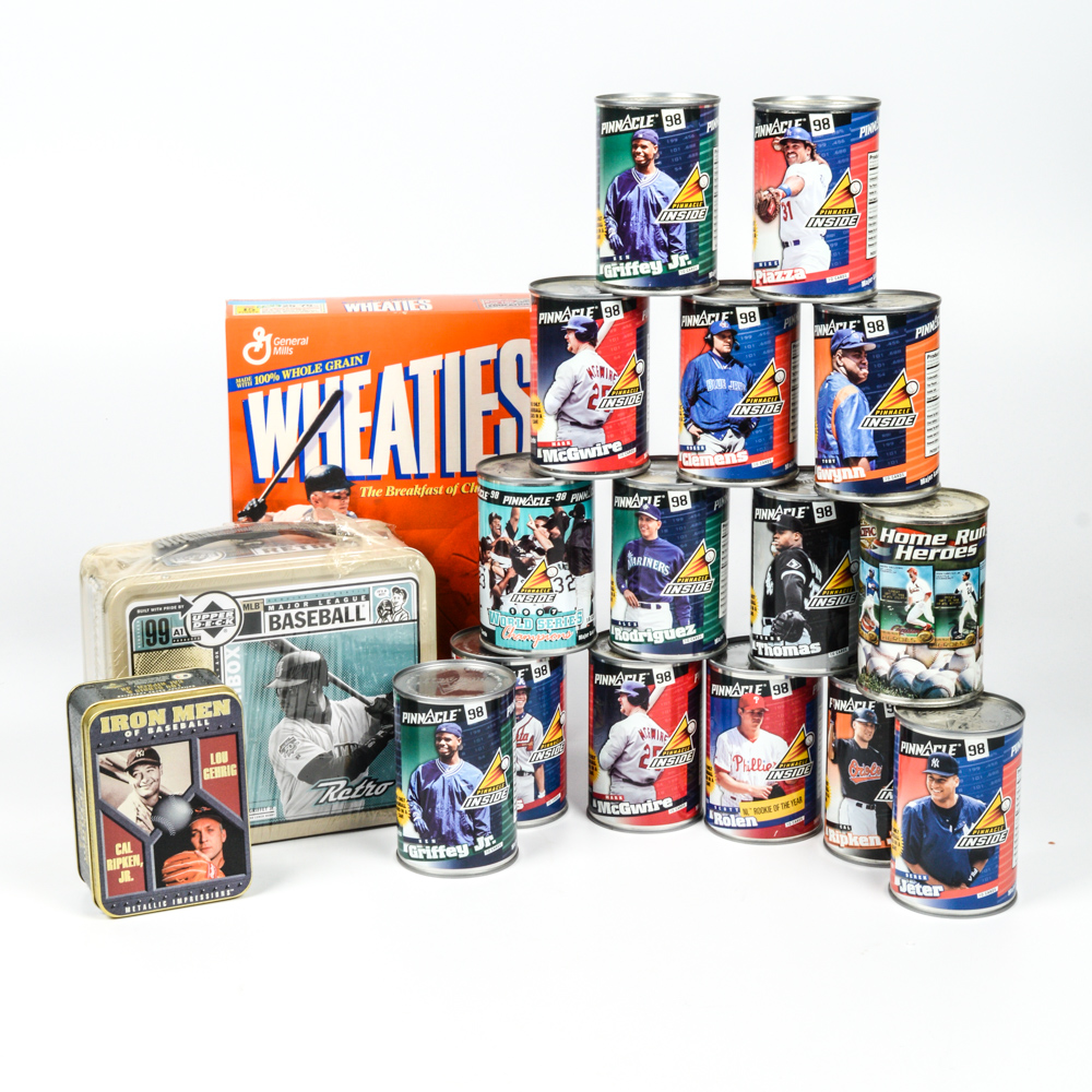 1998 Pinnacle Baseball Cards in a Can and Other Collectibles