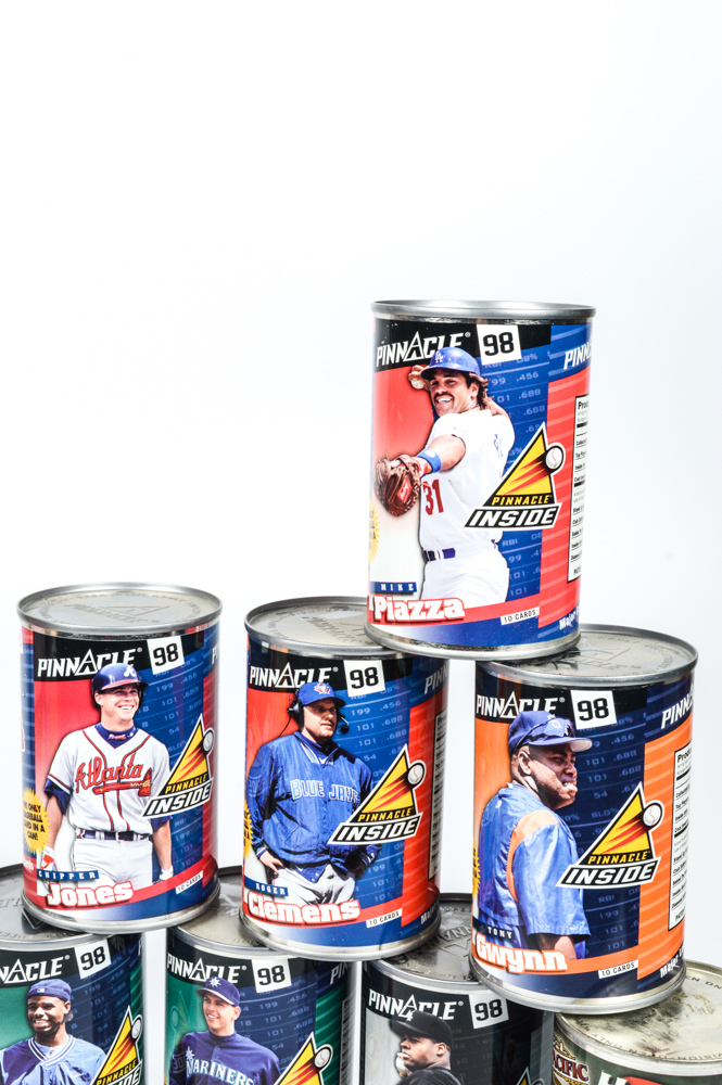 1998 Pinnacle Baseball Cards in a Can and Other Collectibles