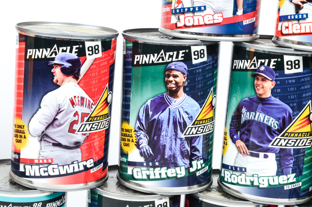 1998 Pinnacle Baseball Cards in a Can and Other Collectibles