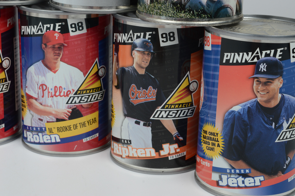1998 Pinnacle Baseball Cards in a Can and Other Collectibles
