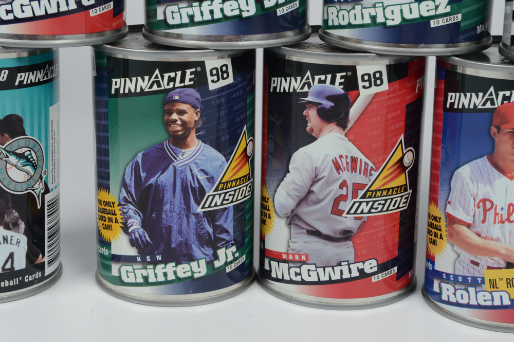 1998 Pinnacle Baseball Cards in a Can and Other Collectibles
