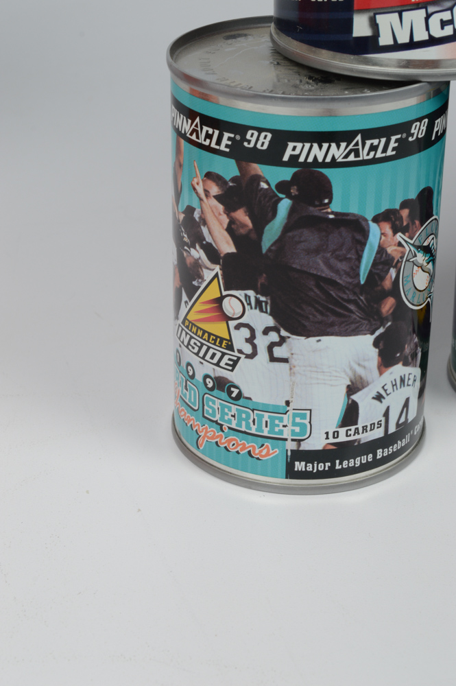 1998 Pinnacle Baseball Cards in a Can and Other Collectibles