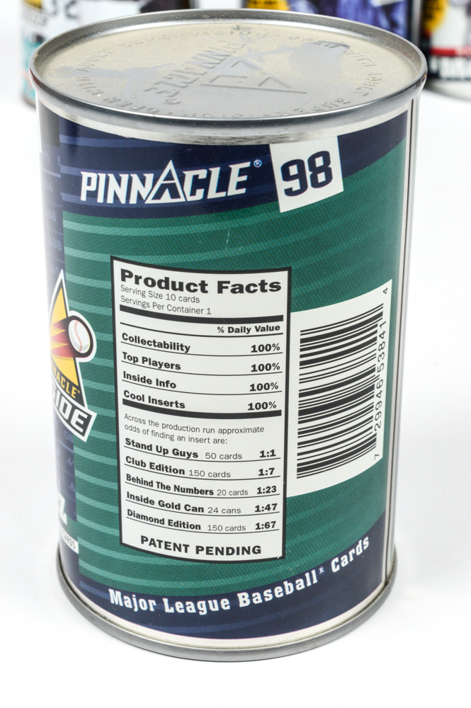 1998 Pinnacle Baseball Cards in a Can and Other Collectibles