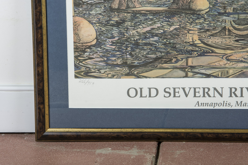 Gayle Meekins Limited Edition Offset Lithograph "Old Severn River Bridge"