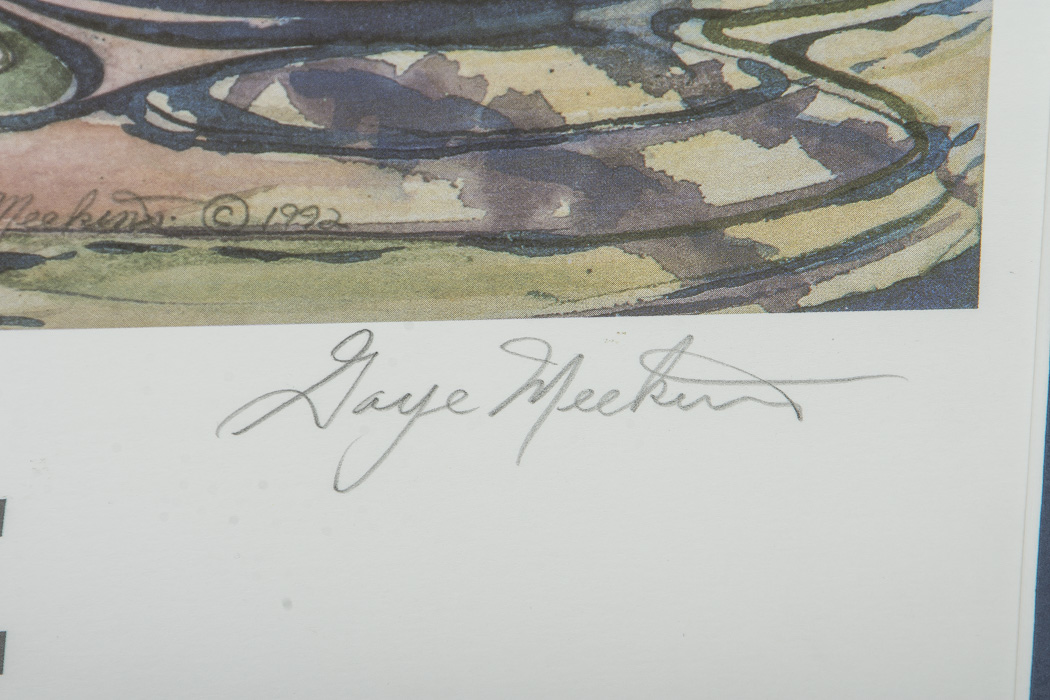 Gayle Meekins Limited Edition Offset Lithograph "Old Severn River Bridge"