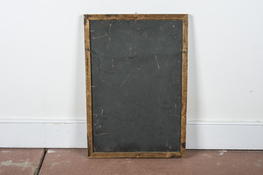 Framed Oil on Board "Carrying the Mail in 1867"