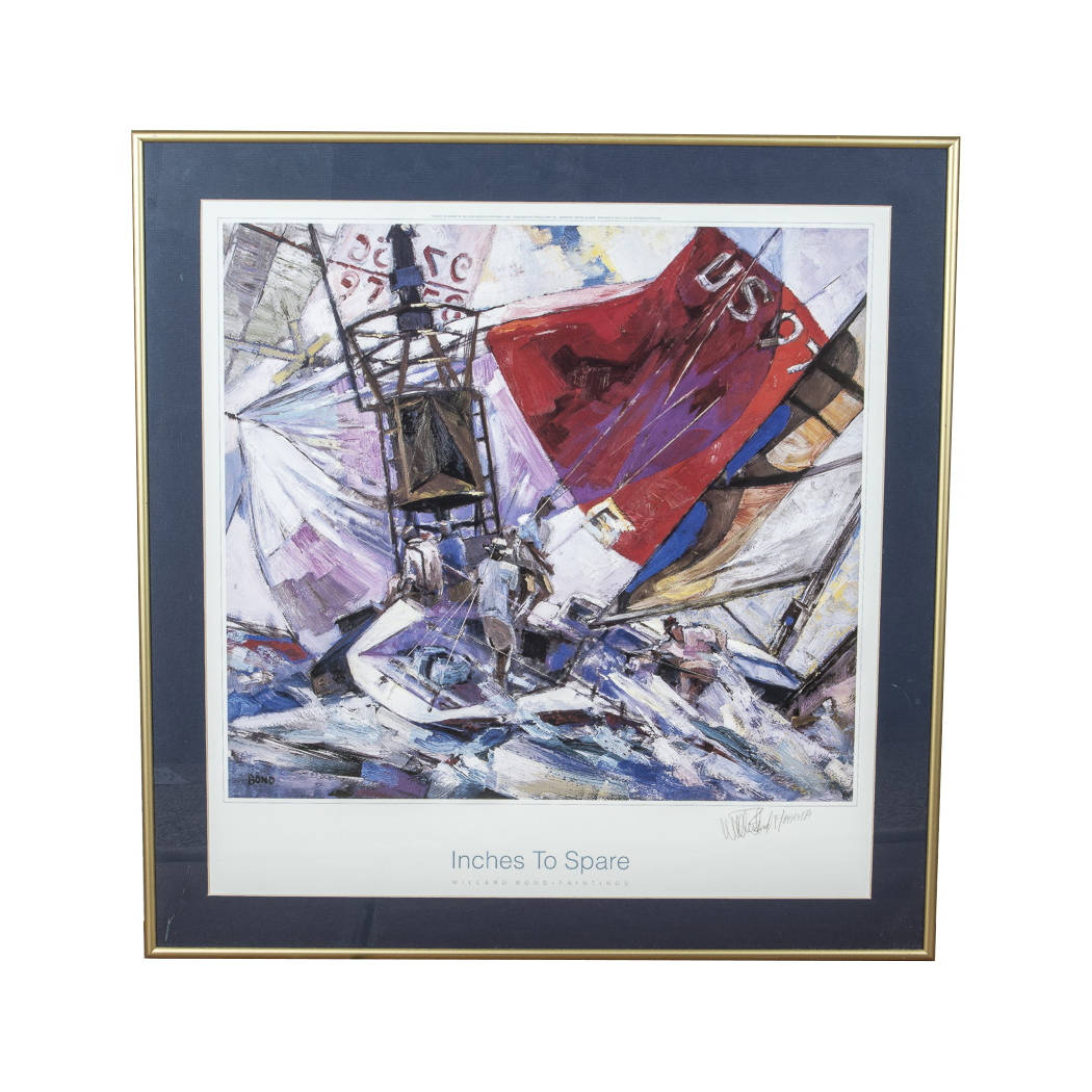 Willard Bond Framed Poster "Inches to Spare"