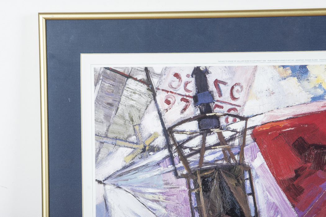 Willard Bond Framed Poster "Inches to Spare"