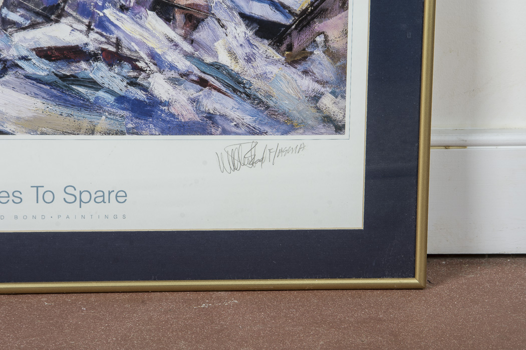 Willard Bond Framed Poster "Inches to Spare"