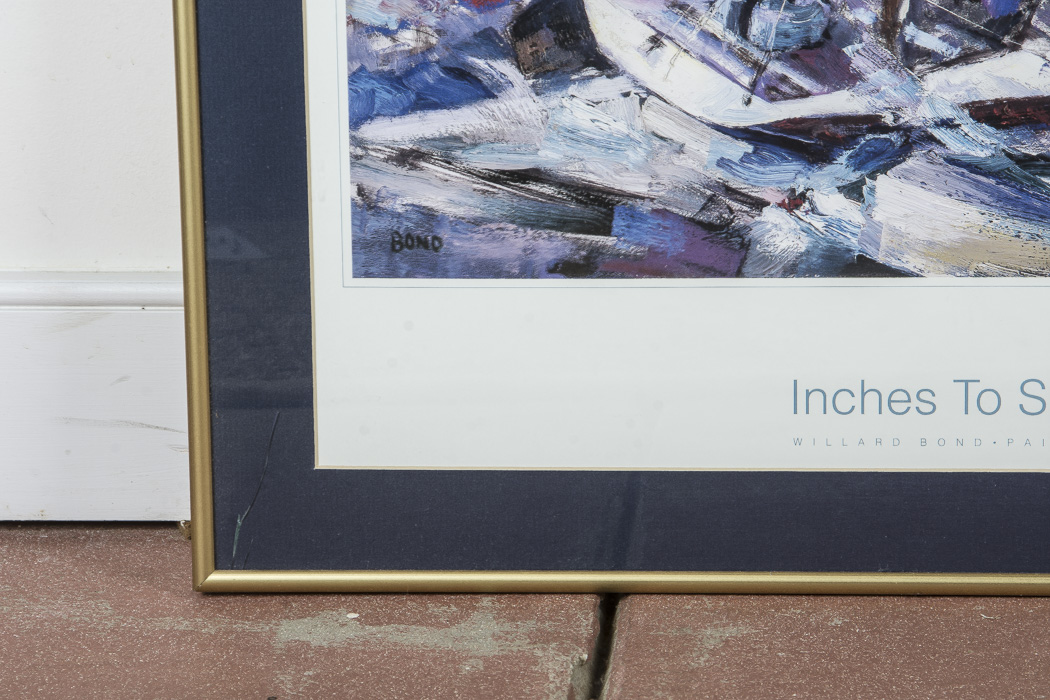 Willard Bond Framed Poster "Inches to Spare"