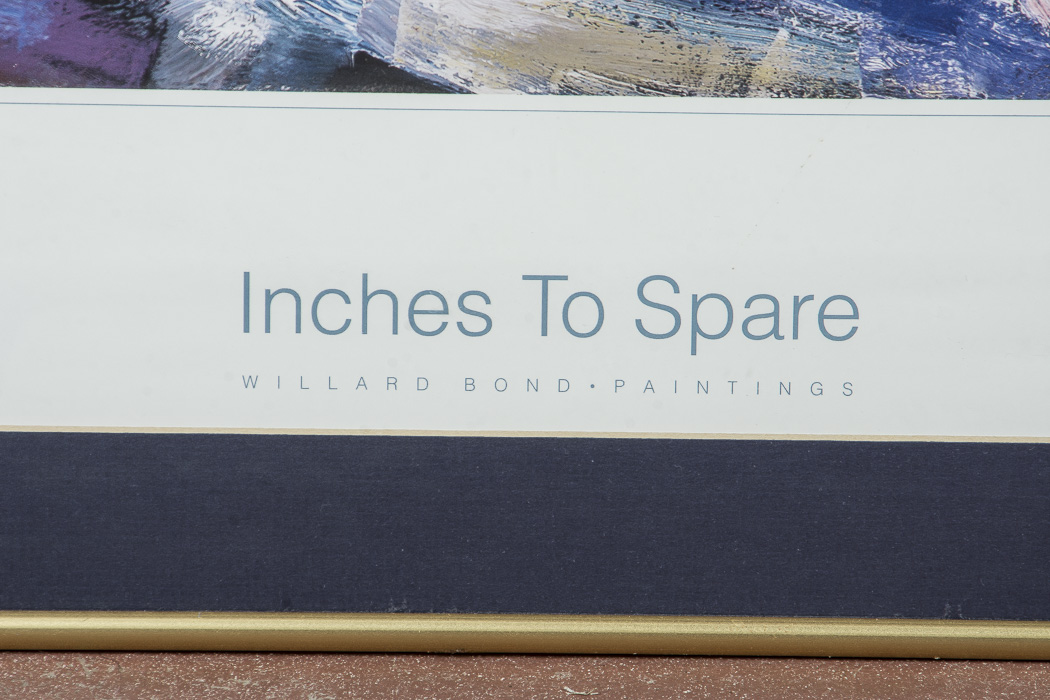 Willard Bond Framed Poster "Inches to Spare"