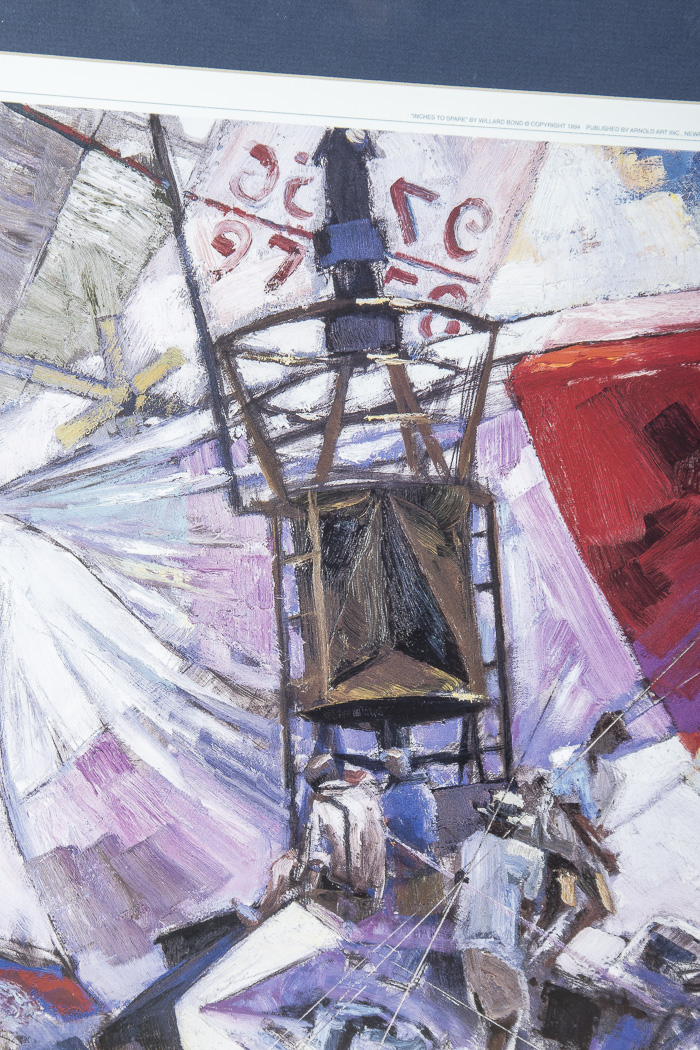 Willard Bond Framed Poster "Inches to Spare"