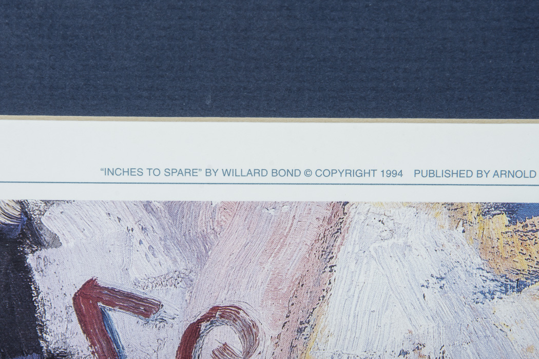 Willard Bond Framed Poster "Inches to Spare"