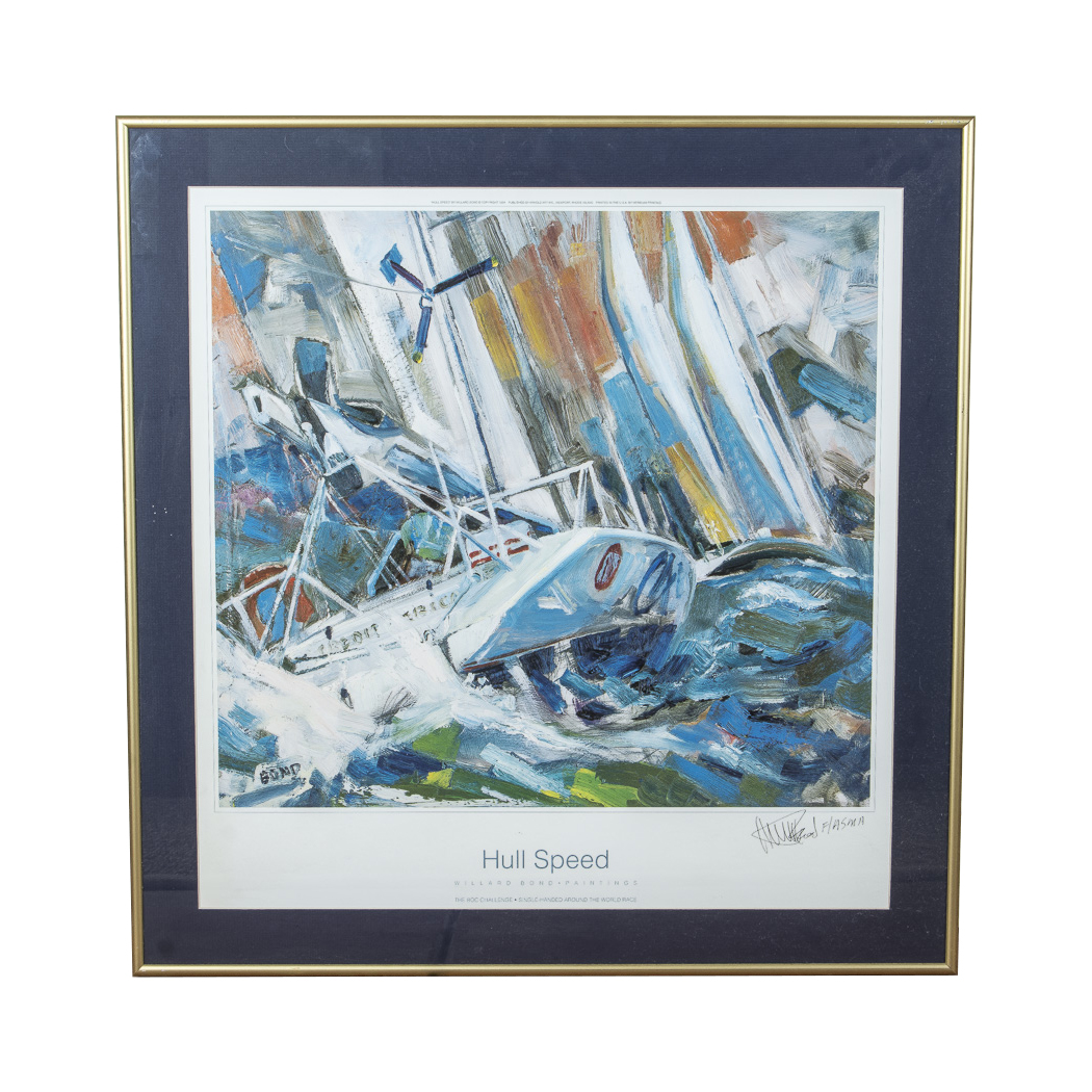 After Williard Bond Framed Poster "Hull Speed"