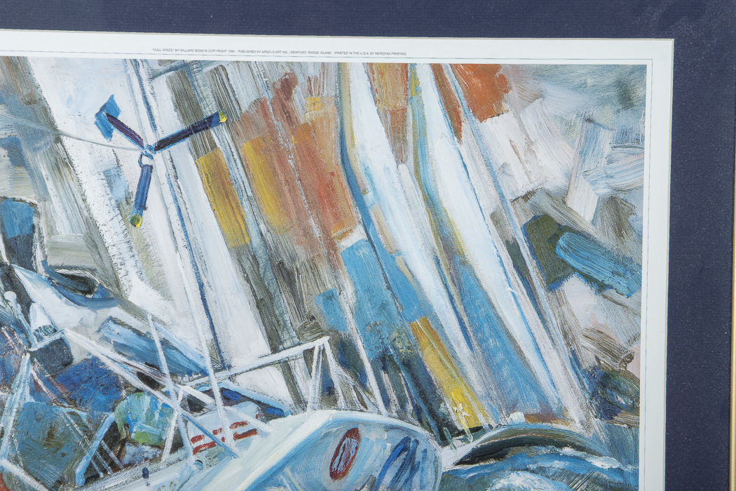 After Williard Bond Framed Poster "Hull Speed"