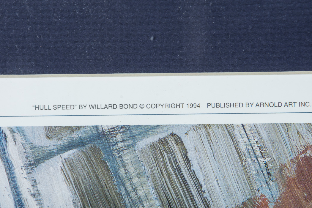 After Williard Bond Framed Poster "Hull Speed"