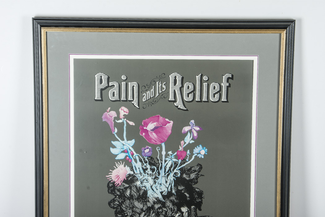 "Pain and Its Relief" Offset Lithograph and Accompanying Book