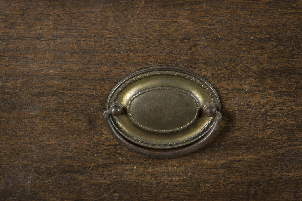 Wood Side Table with Beaded Accents