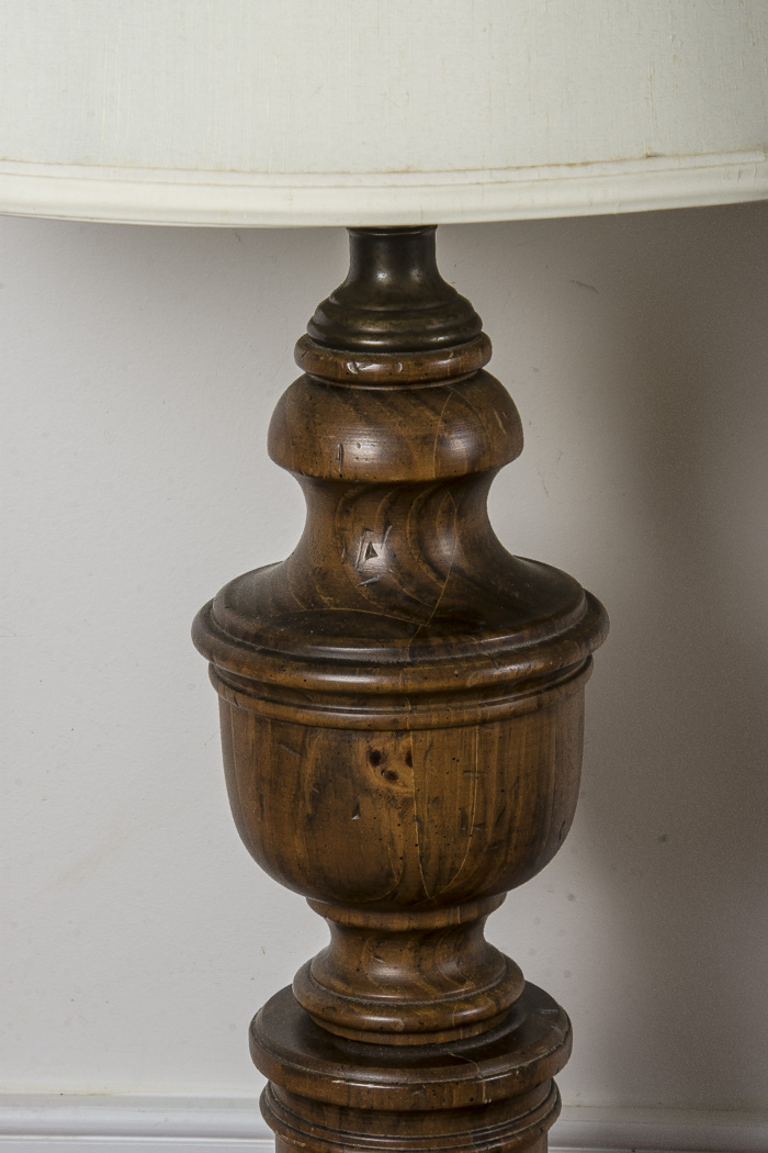 Pair of Wood Table Lamps