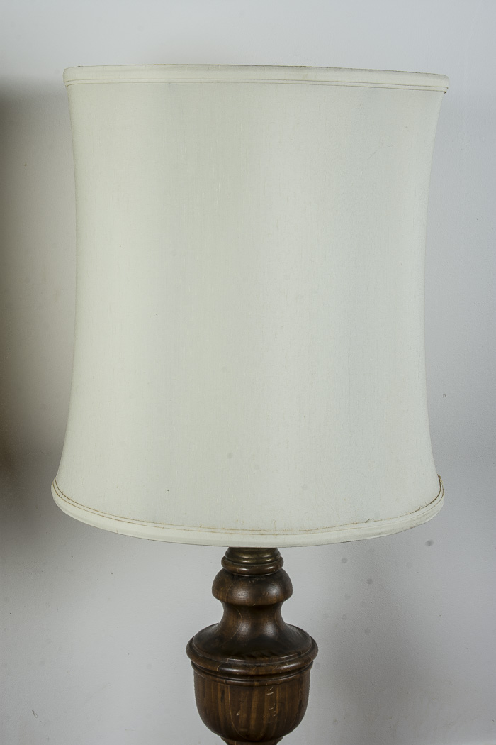 Pair of Wood Table Lamps