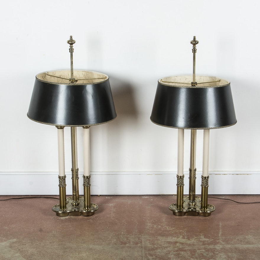 Pair of Bouillotte Table Lamps