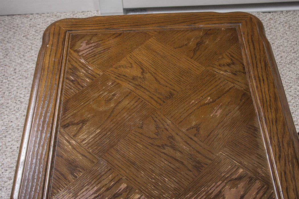 Pair of Wrought Iron and Wood Accent Tables