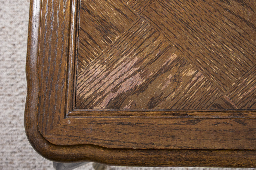 Pair of Wrought Iron and Wood Accent Tables