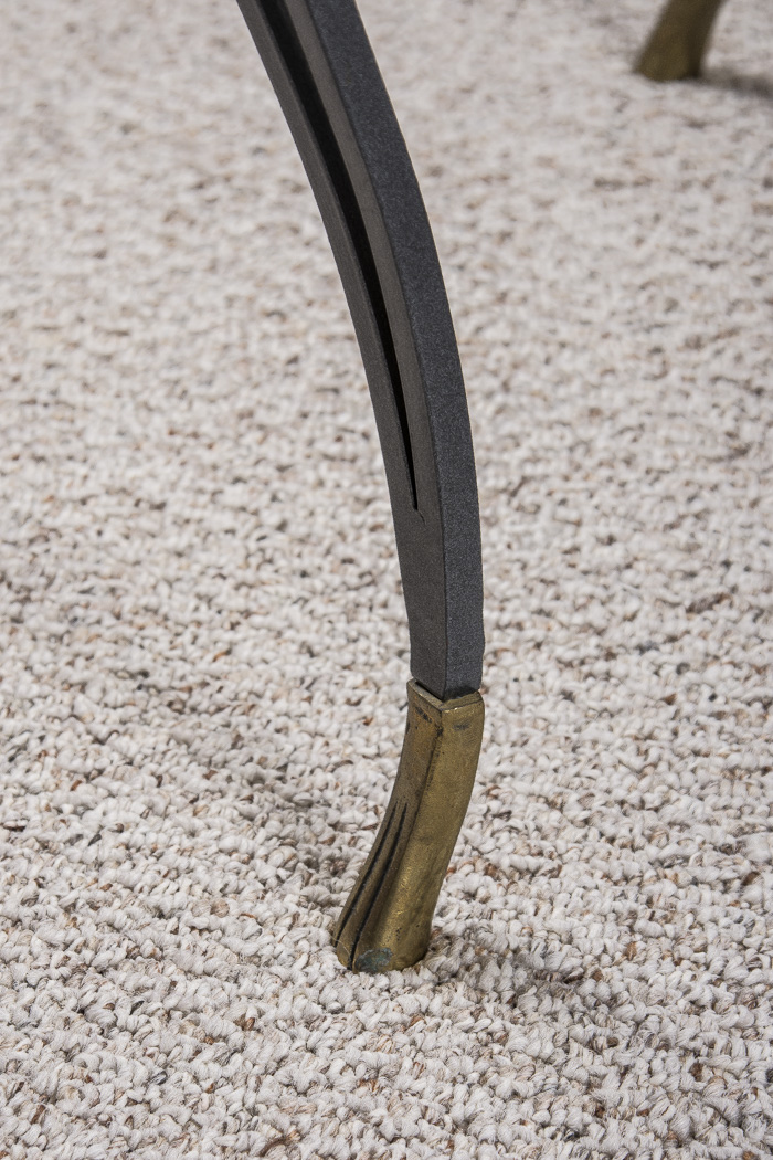 Pair of Wrought Iron and Wood Accent Tables