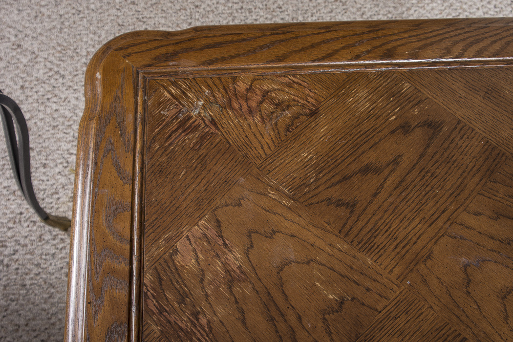 Pair of Wrought Iron and Wood Accent Tables