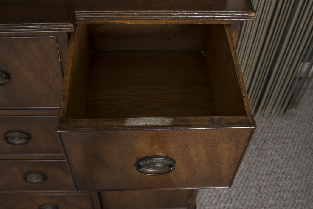 Vintage Mahogany Breakfront Cabinet Secretary
