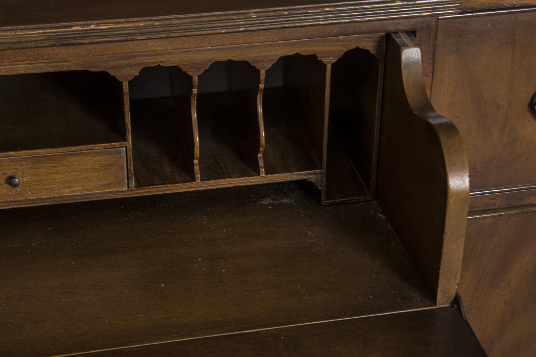 Vintage Mahogany Breakfront Cabinet Secretary