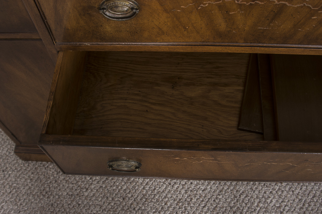 Vintage Mahogany Breakfront Cabinet Secretary