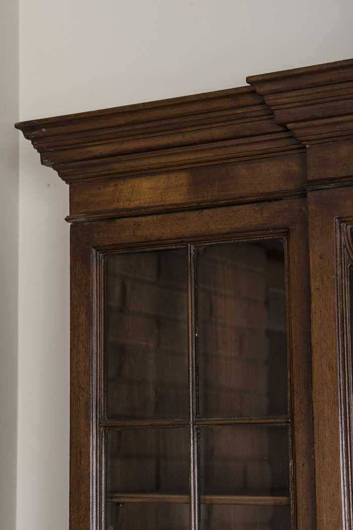 Vintage Mahogany Breakfront Cabinet Secretary