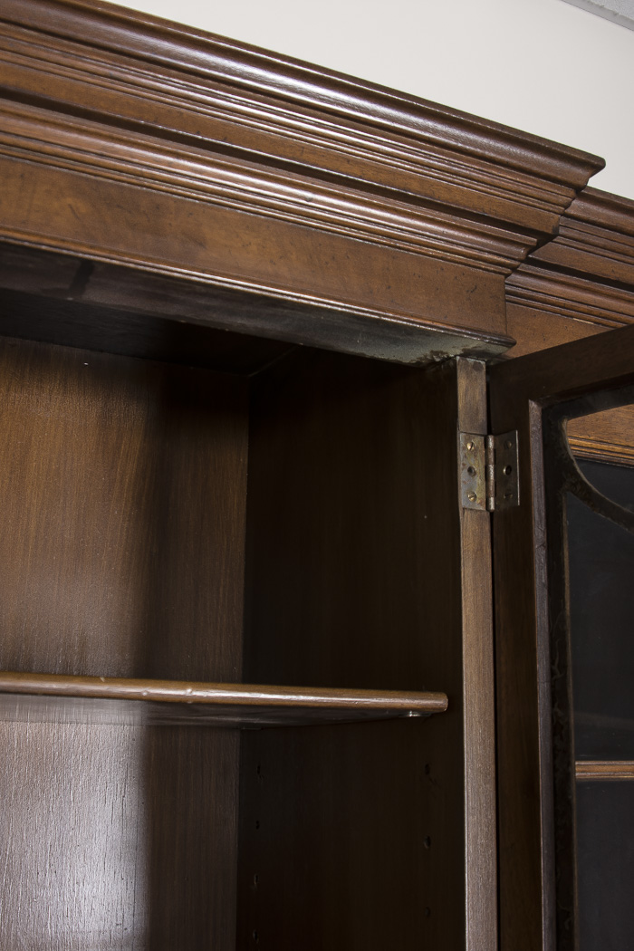 Vintage Mahogany Breakfront Cabinet Secretary