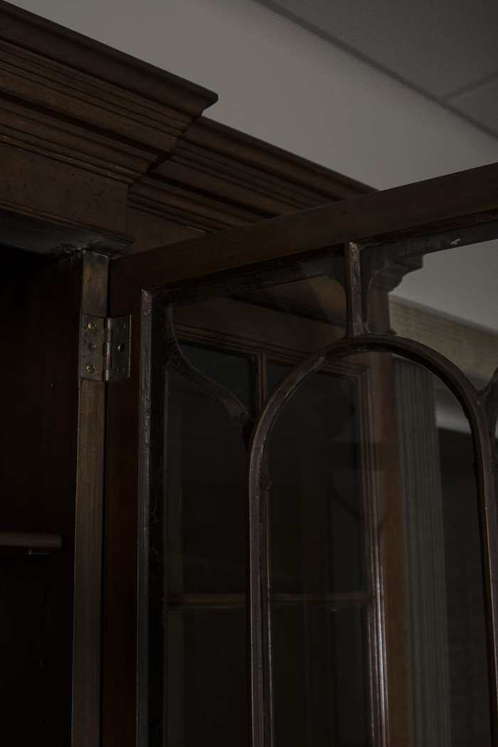 Vintage Mahogany Breakfront Cabinet Secretary