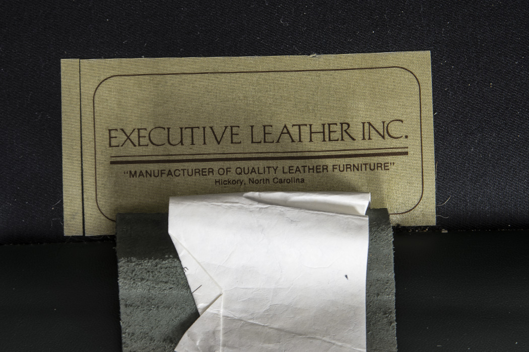 Executive Leather Armchair and Matching Ottoman