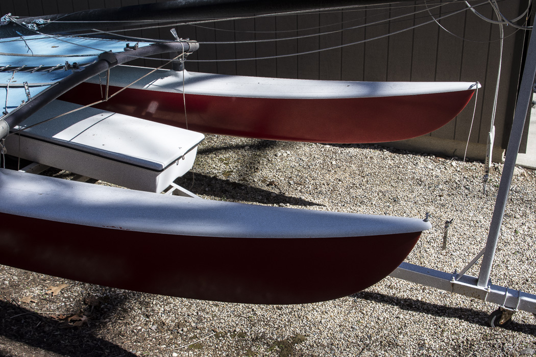 Hobie Catamaran, Trailer Hitch, and Portable Dolly