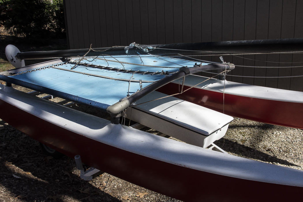 Hobie Catamaran, Trailer Hitch, and Portable Dolly